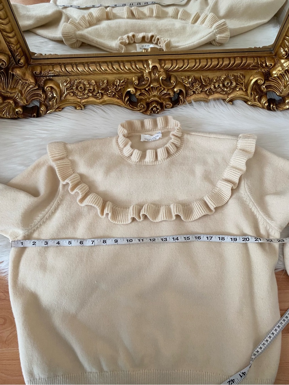 Hyacinth House Ramona Frilled Cream Sweater - Picture 10 of 14